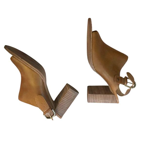 Women 9 Madewell The Riley Convertible Slingback Mule English Saddle Brown - Picture 7 of 10